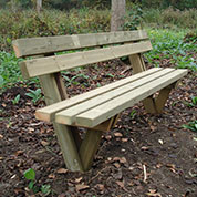 banc en bois forestier